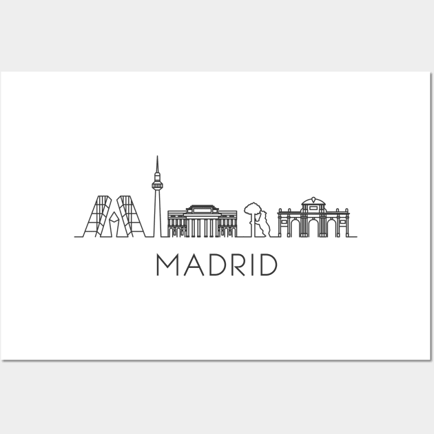 Madrid Skyline Wall Art by Printadorable